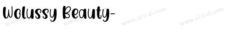Wolussy Beauty字体转换